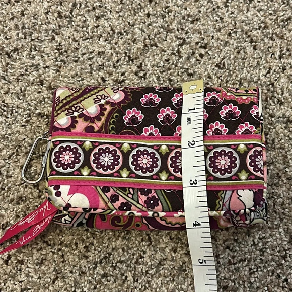 Vera Bradley Very Berry Wallet Ret. 2012 Kiss Lock Coin Zip Pocket ID Keychain - Picture 10 of 12